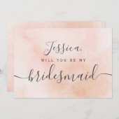 Einfache Elegante ästhetische Wasserfarbe meine Br Einladung (Vorne/Hinten)