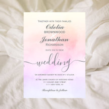 Einfache Elegante ästhetische Wasserfarbenhochzeit