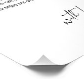 Einfache Elegante Audio Gästebuchsignatur Fotodruck (Ecke)