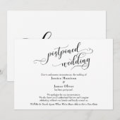 Einfache elegante, aufgeschobene Hochzeitskarte Einladung (Vorne/Hinten)