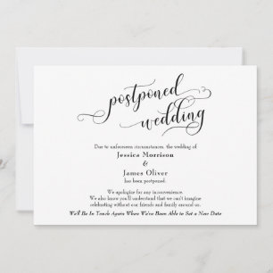 Einfache elegante, aufgeschobene Hochzeitskarte Einladung
