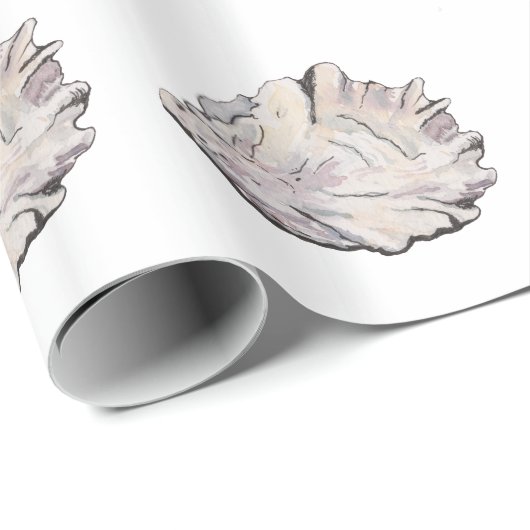 Einfache Elegante Austern Wasserfarbe Geschenkpapier (Rolleneckpunkt)