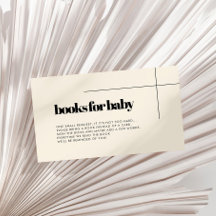 Einfache, elegante Babybuchkarte