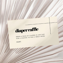 Einfache, elegante Babydusche mit Tombola Begleitkarte