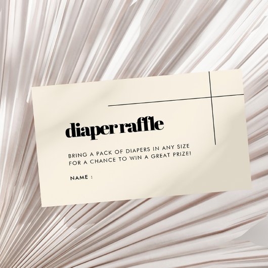 Einfache, elegante Babydusche mit Tombola Begleitkarte