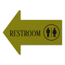 Einfache elegante Badezimmer-WC-Beschilderung