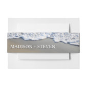 Einfache Elegante Beach Hochzeit Einladungsbanderole (Vorderseite Beispiel)