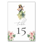 Einfache Elegante Beach Hochzeit Tischnummer (Vorderseite)