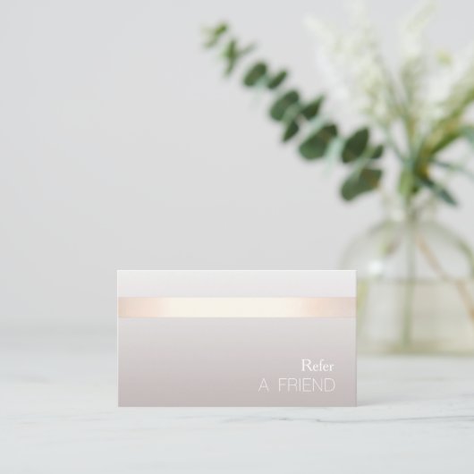 Einfache Elegante Beauty Salon Beauty Salon-Karte Empfehlungskarte (Stehend Vorderseite)