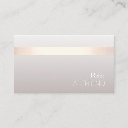 Einfache Elegante Beauty Salon Beauty Salon-Karte Empfehlungskarte (Vorderseite)