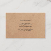 Einfache, elegante, bedruckte Kraft Paper Consulta Visitenkarte (Rückseite)