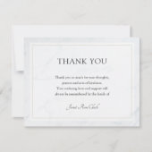 Einfache Elegante Beerdigung Dankeschön Karte | Ma (Vorderseite)