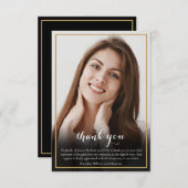 Einfache Elegante Beerdigung Dankeskarte (Vorne/Hinten)