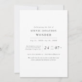 Einfache Elegante Beerdigung Gedächtnisfeier zum T Einladung (Vorderseite)