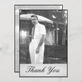 Einfache Elegante Beerdigung Schwarz und Weiß Viel Dankeskarte (Vorne/Hinten)