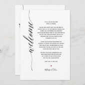 Einfache elegante Begrüßungs- und Veranstaltungska Programm (Vorne/Hinten)