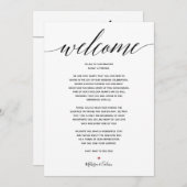 Einfache elegante Begrüßungs- und Veranstaltungska Programm (Vorne/Hinten)