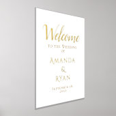 Einfache Elegante Begrüßungsskript Hochzeit Gold Foliendrucke (Ablage )