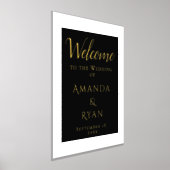 Einfache Elegante Begrüßungsskript Hochzeit Gold Foliendrucke (Ablage )