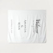 Einfache Elegante Begrüßungsskripte Wandteppich (Vorderseite (Horizontal))