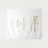 Einfache Elegante Begrüßungsskripte Wandteppich (Vorderseite (Horizontal))