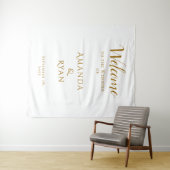 Einfache Elegante Begrüßungsskripte Wandteppich (Beispiel (Horizontal))