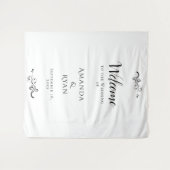 Einfache Elegante Begrüßungsskripte Wandteppich (Vorderseite (Horizontal))