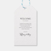 Einfache elegante Begrüßungstags Geschenkanhänger (Vorderseite)