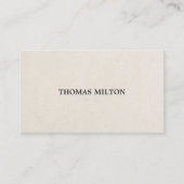 Einfache elegante Beige Pappenberaterin Visitenkarte (Vorderseite)