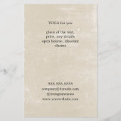 Einfache elegante Beige Scratches Icon YogaInstruc Flyer (Hinten)