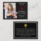 Einfache elegante Beileid-Gedenkkarte Foto Visitenkarte (Vorne/Hinten)