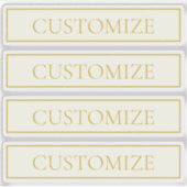 Einfache, elegante, benutzerdefinierbare Textform Aufkleber (Vorderseite)