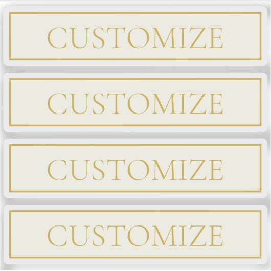 Einfache, elegante, benutzerdefinierbare Textform  Aufkleber (Vorderseite)