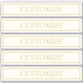 Einfache, elegante, benutzerdefinierbare Textform Aufkleber (Vorderseite)