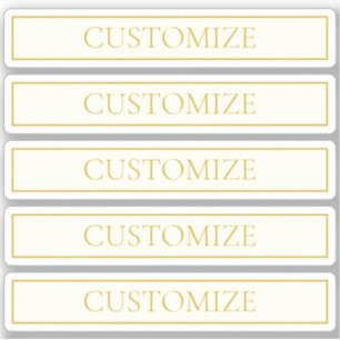 Einfache, elegante, benutzerdefinierbare Textform  Aufkleber