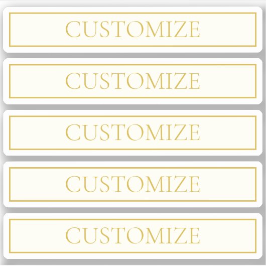Einfache, elegante, benutzerdefinierbare Textform Aufkleber (Vorderseite)
