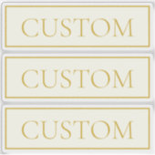 Einfache, elegante, benutzerdefinierbare Textform  Aufkleber (Vorderseite)