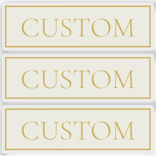 Einfache, elegante, benutzerdefinierbare Textform  Aufkleber (Vorderseite)