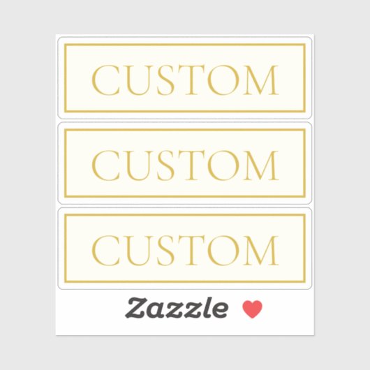 Einfache, elegante, benutzerdefinierbare Textform  Aufkleber (Blatt)