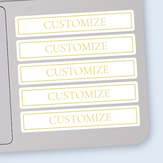 Einfache, elegante, benutzerdefinierbare Textform Aufkleber