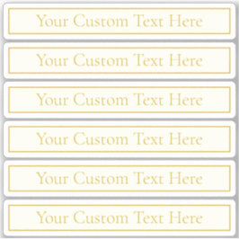 Einfache, elegante, benutzerdefinierbare Textform  Aufkleber