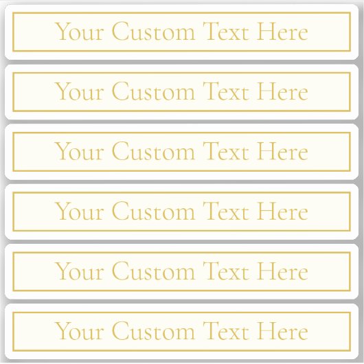 Einfache, elegante, benutzerdefinierbare Textform Aufkleber (Vorderseite)