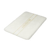 Einfache, elegante, benutzerdefinierbare Textform  Badematte (Schrägansicht)