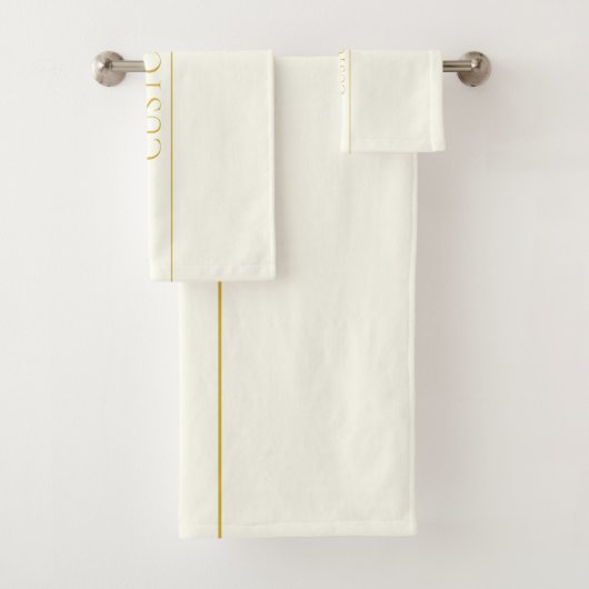 Einfache, elegante, benutzerdefinierbare Textform  Badhandtuch Set (Insitu)