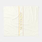 Einfache, elegante, benutzerdefinierbare Textform  Fleecedecke (Vorderseite (Horizontal))