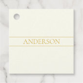 Einfache, elegante, benutzerdefinierbare Textform  Geschenkanhänger (Vorderseite)