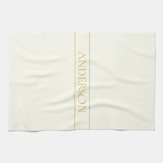 Einfache, elegante, benutzerdefinierbare Textform  Geschirrtuch (Horizontal)