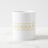 Einfache, elegante, benutzerdefinierbare Textform Jumbo-Tasse (Vorderseite)