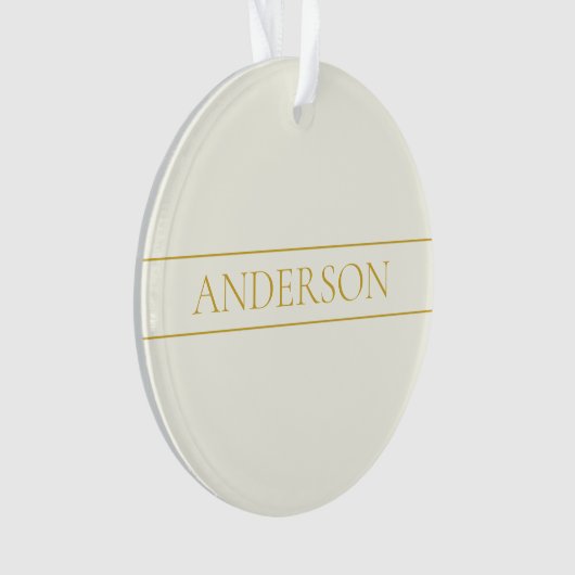 Einfache, elegante, benutzerdefinierbare Textform Ornament (Vorderseite)