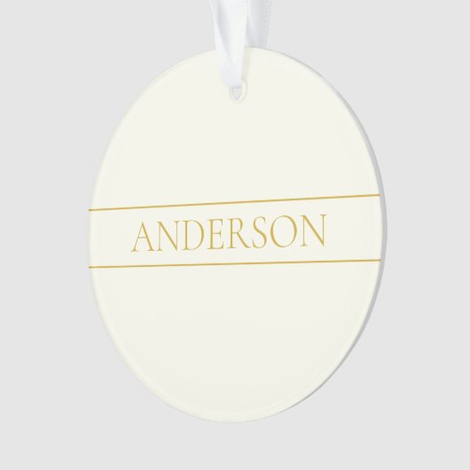 Einfache, elegante, benutzerdefinierbare Textform  Ornament (Vorderseite)